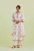 Sneha pink and off-white straight long kurta set