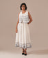 Snowflake drift dress with waistcoat