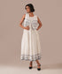 Snowflake drift dress with waistcoat