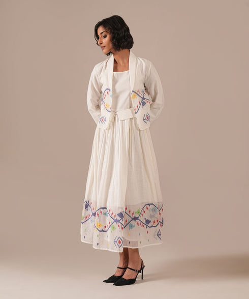 Snow petal jacket with dress