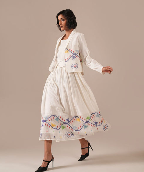 Snow petal jacket with dress