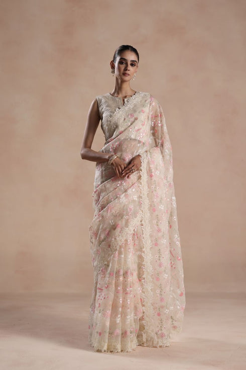 Solana ivory sari set