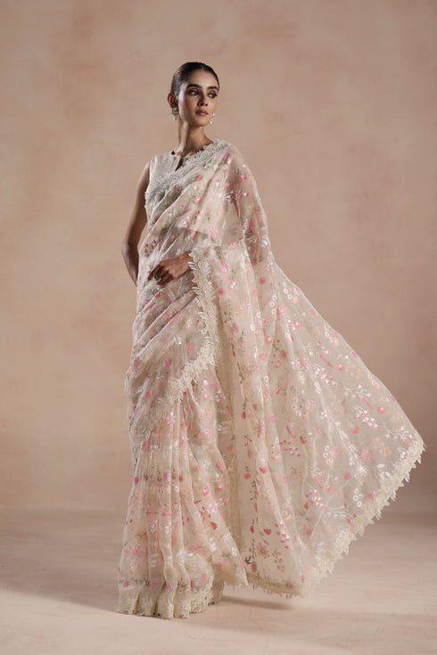 Solana ivory sari set