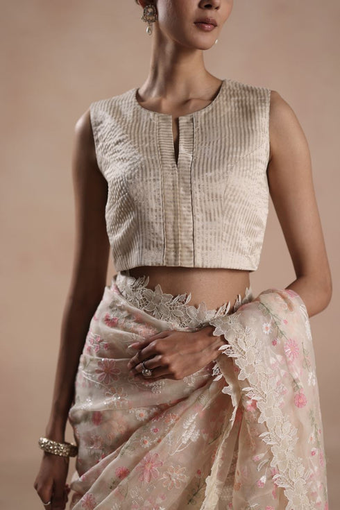 Solana ivory sari set