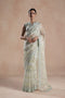 Solana light mint sari set