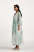 Spring green kaftan dress