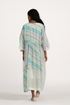 Spring green kaftan dress