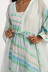 Spring green kaftan dress