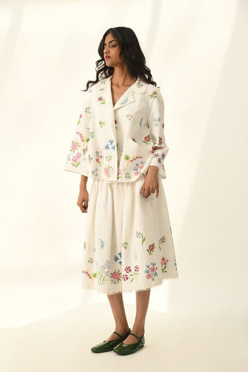 Stellata beige cross stitch jacket