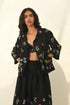 Stellata black cross stitch jacket