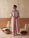 Stripe chaand blush pink kaftan set
