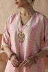 Stripe chaand blush pink kaftan set