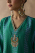 Stripe chaand turquoise kaftan set