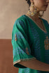 Stripe chaand turquoise kaftan set