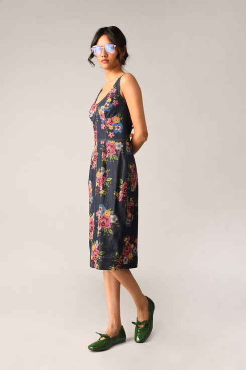 Stylosa embroidered corset dress