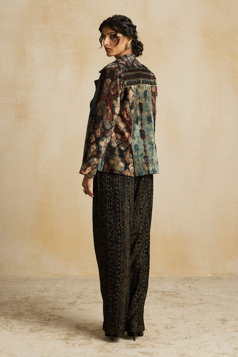 Suroor black embroidered pants