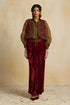 Suroor brown silk shirt