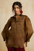 Suroor brown silk shirt