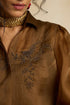 Suroor brown silk shirt