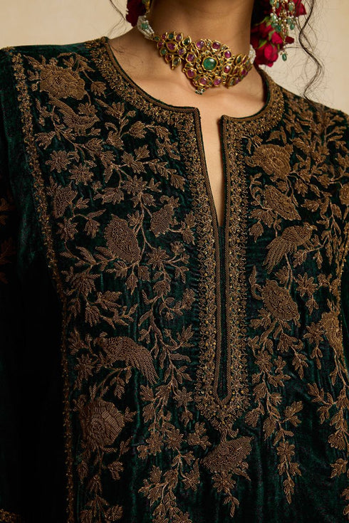 Suroor emerald yoke phiran kurta