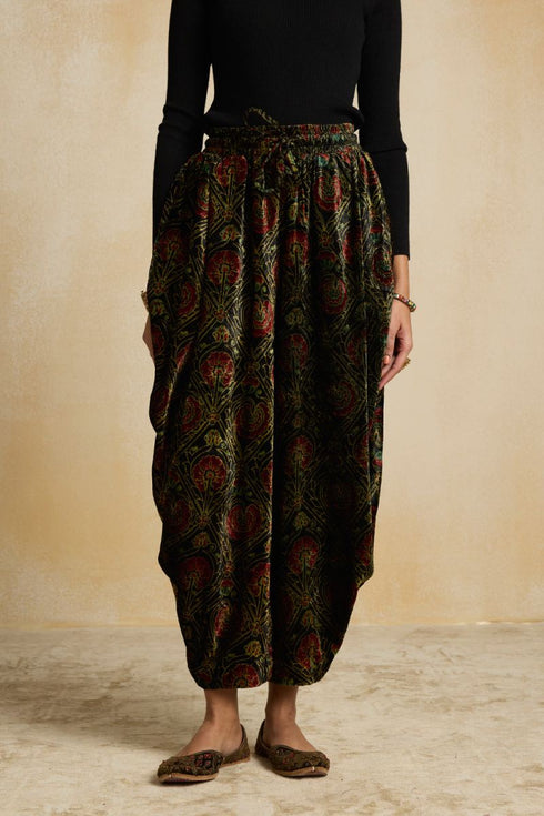 Suroor green cowl salwar