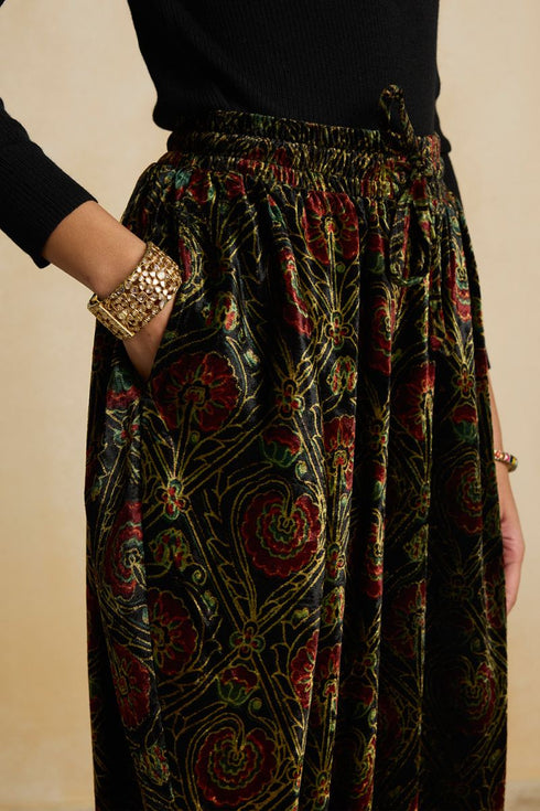 Suroor green cowl salwar