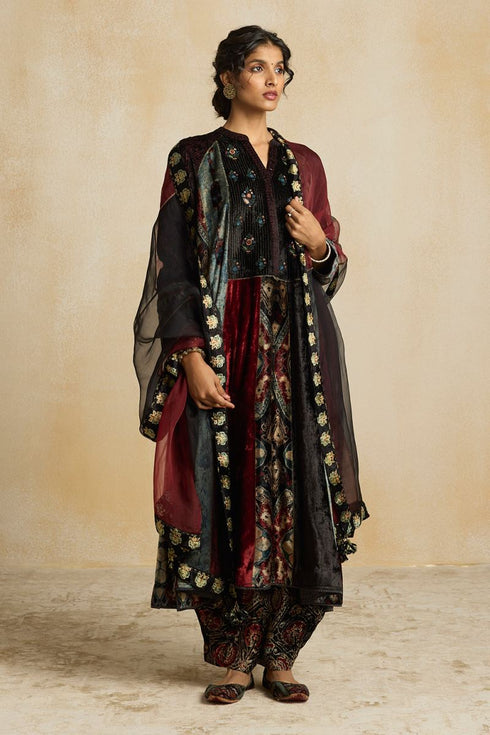 Suroor indigo cowl salwar