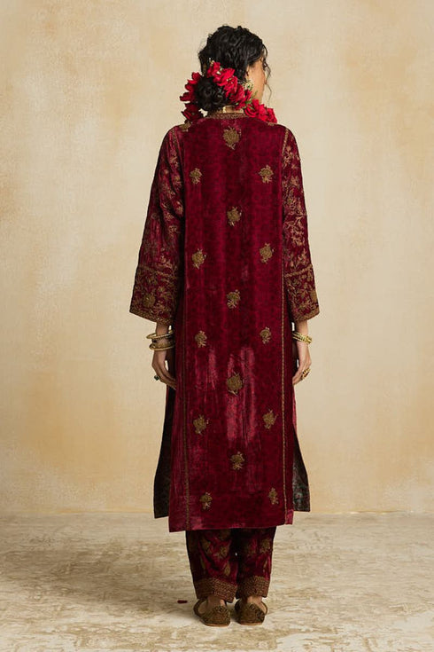 Suroor pink heavy phiran kurta