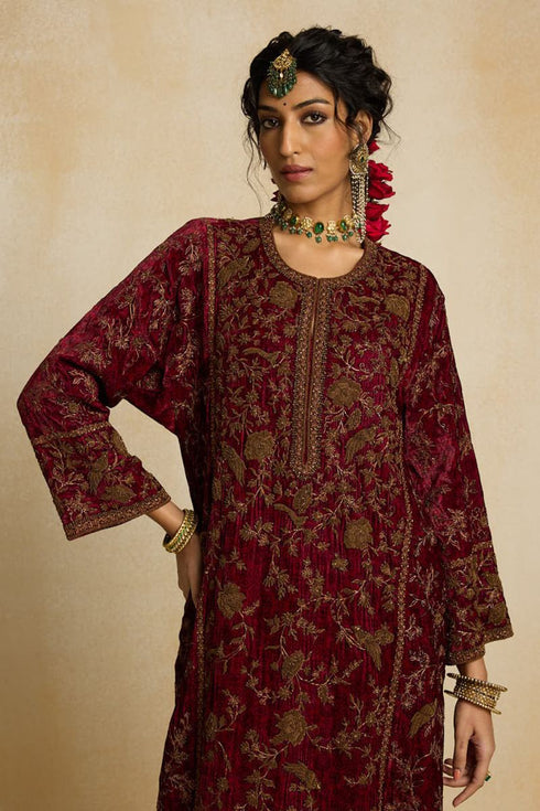 Suroor pink heavy phiran kurta