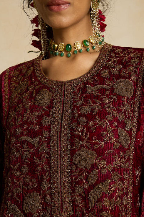 Suroor pink heavy phiran kurta