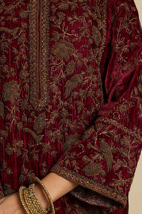 Suroor pink heavy phiran kurta