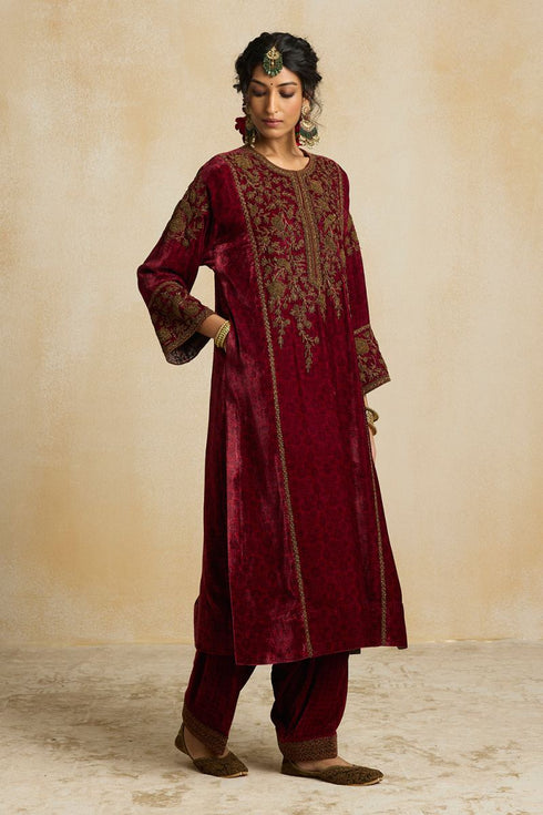 Suroor pink yoke phiran kurta