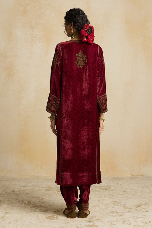 Suroor pink yoke phiran kurta