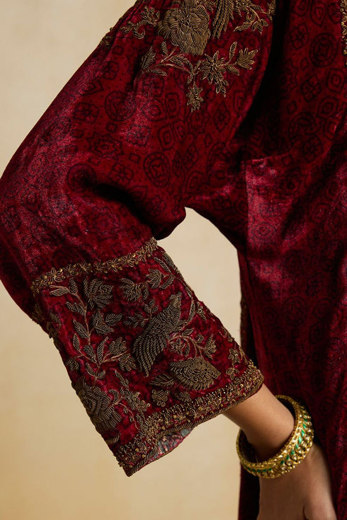 Suroor pink yoke phiran kurta