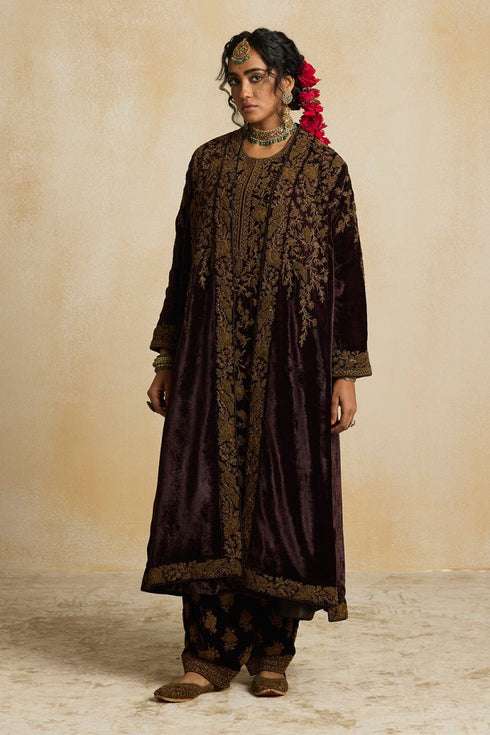 Suroor wine long jacket