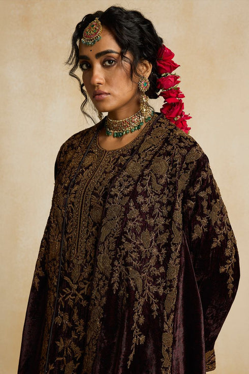 Suroor wine long jacket