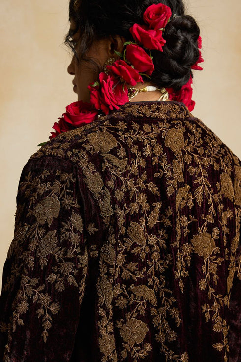 Suroor wine long jacket