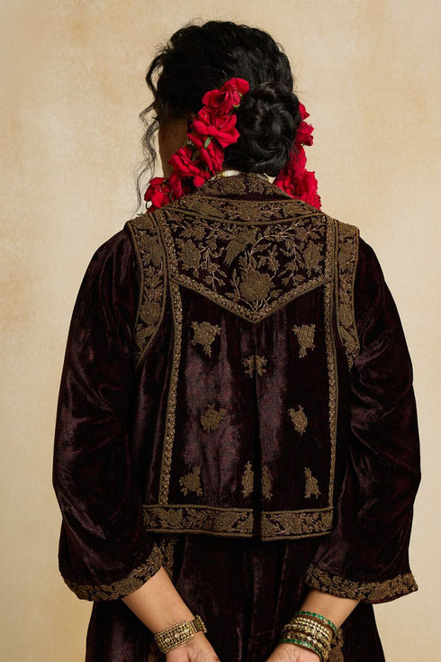 Suroor wine waistcoat