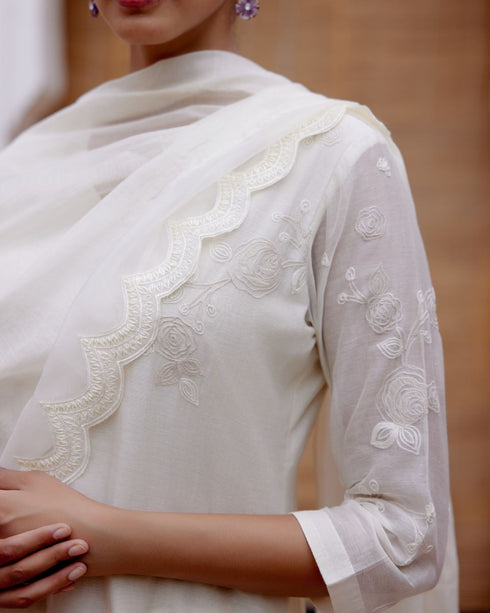 Swan applique kurta set