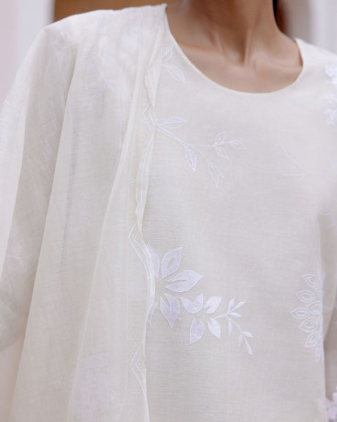 Swan floral embroidered kurta set