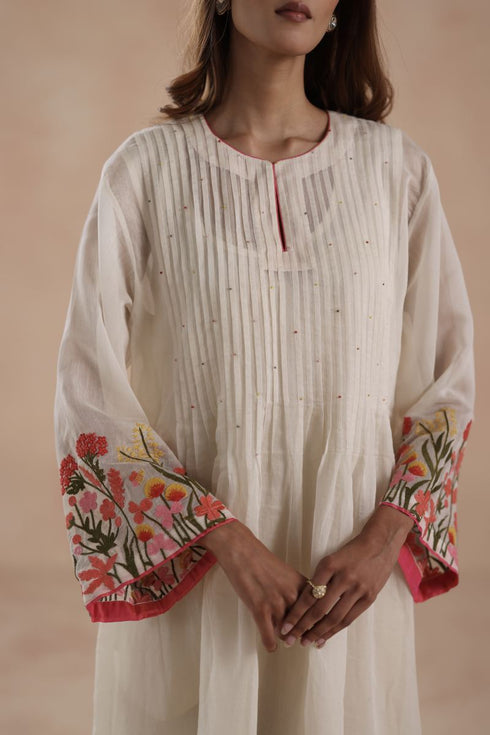 Swara ivory kurta dress