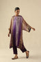 Tabeer purple kurta set