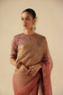 Taj Gul peach sari with blouse