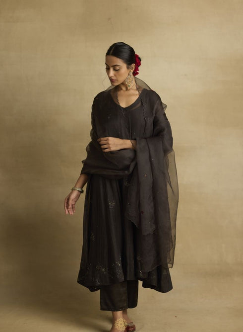 Tara charcoal kurta set