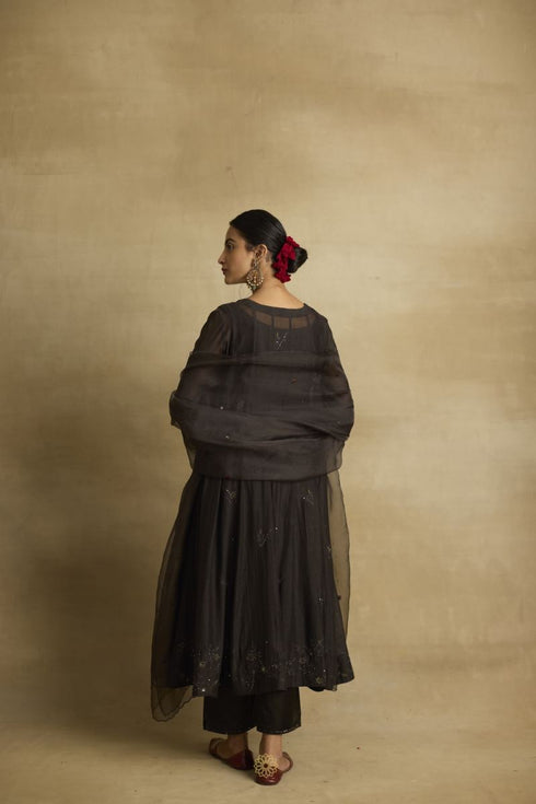 Tara charcoal kurta set