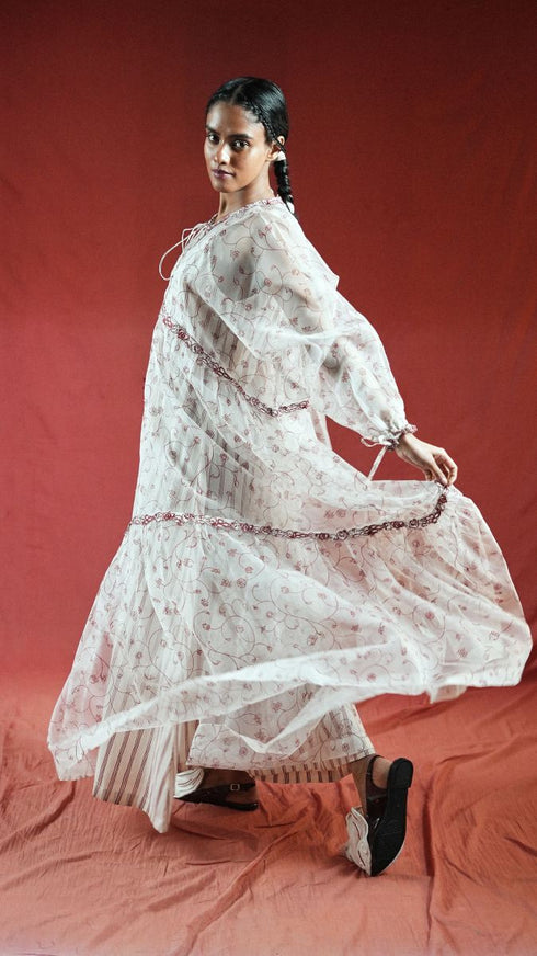 Thanaya organza tier dress