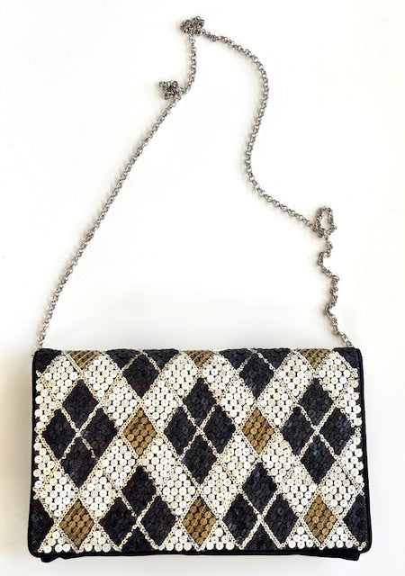 The Argyle black clutch