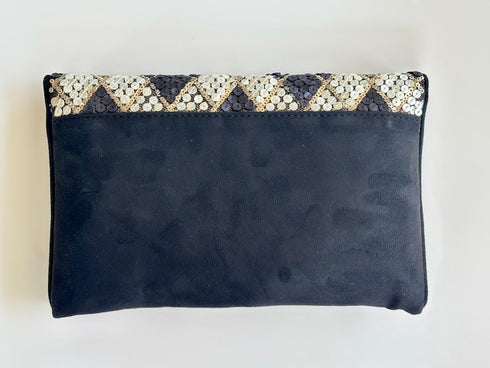 The Argyle black clutch