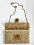 The filato gold leather flap bag