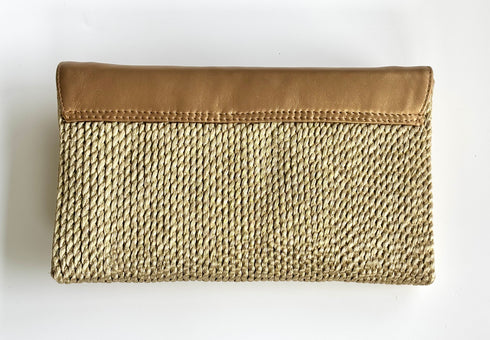 The filato gold leather flap bag